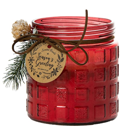 Świeczka Zapachowa Świeca Świąteczna Zapach Drzewny Dekoracja Czerwona
