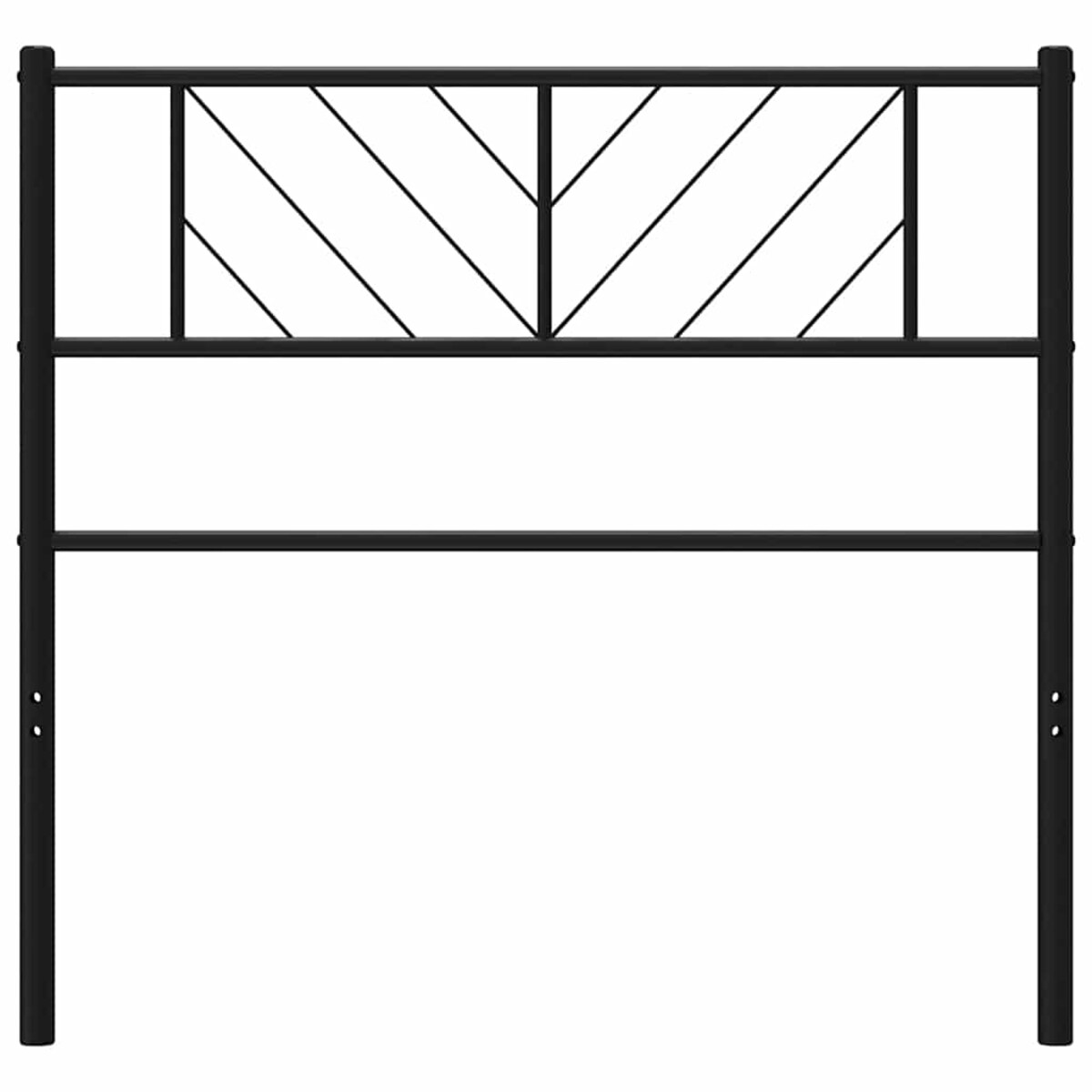 vidaXL Metalowe wymienne wezgłowie, czarne, 100 cm