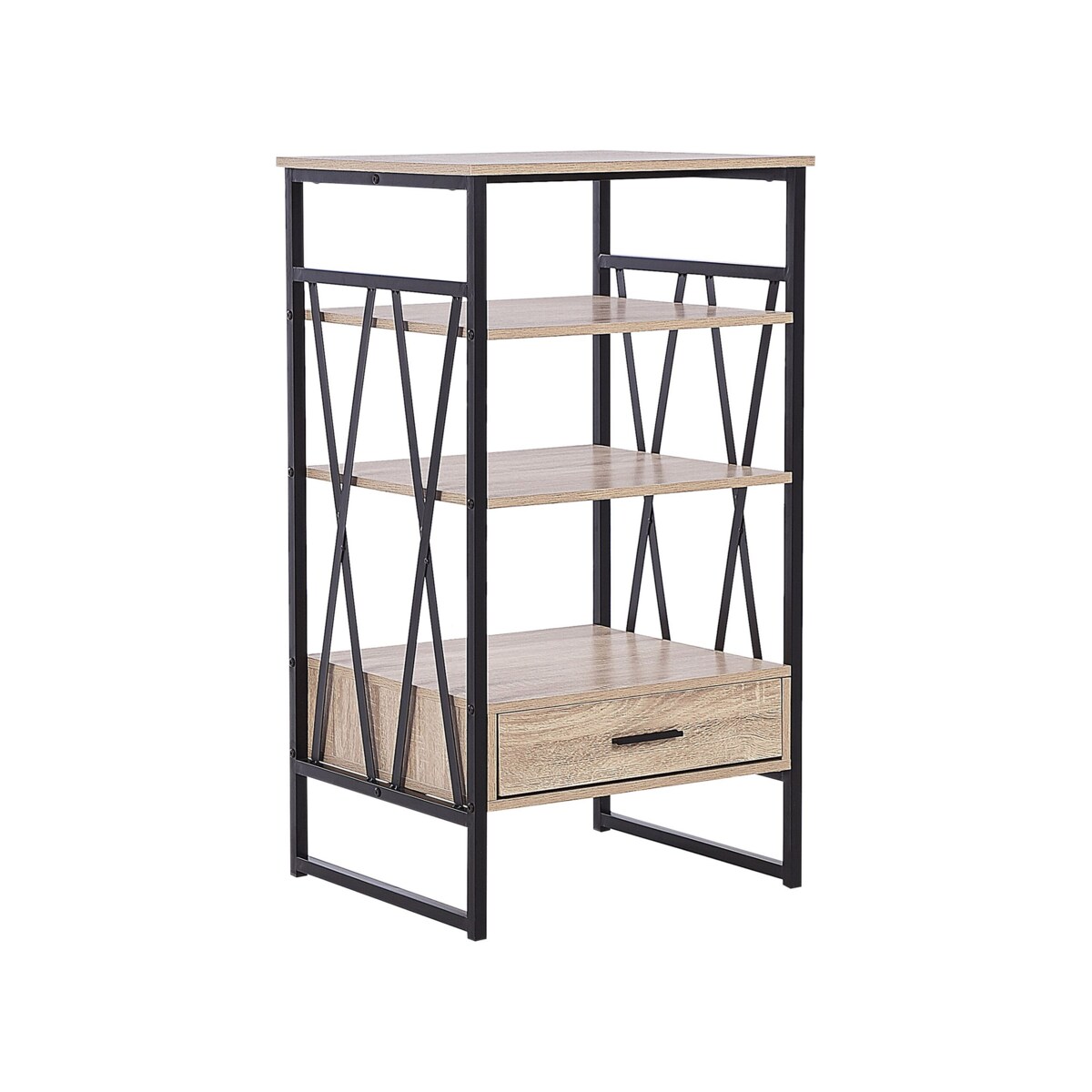 Regał 3 półki jasne drewno KEENE