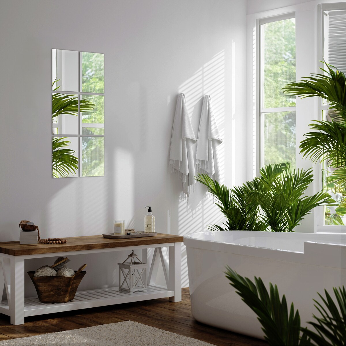 Płytki lustrzane 6 szt. 30x20 cm