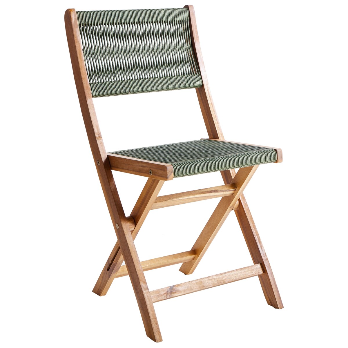 Zestaw 2 krzeseł ogrodowych PROSSEDI Składane Drewno akacjowe Zielony