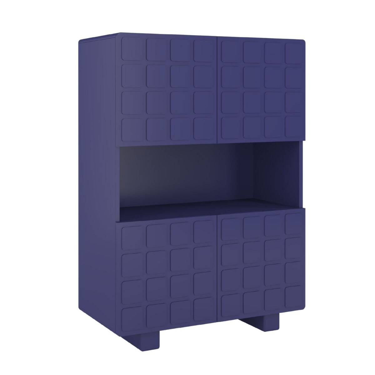 Nowoczesna komoda z frontami 3D Skandica CUBO HIGH / kolor granat szlachetny / szer. 85 cm