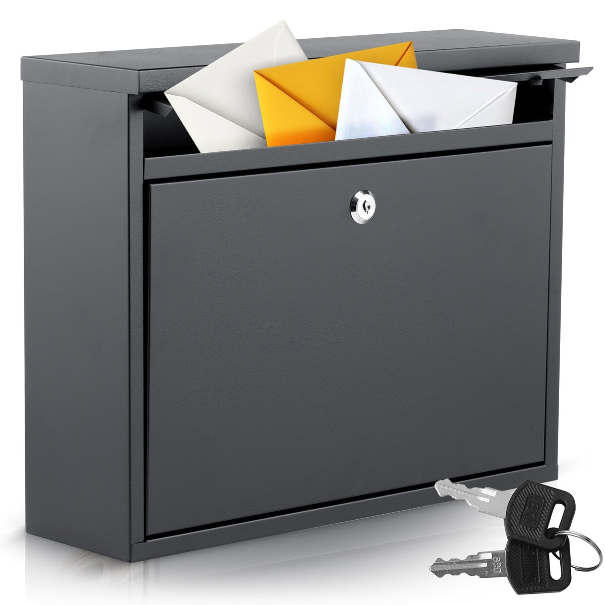 Skrzynka na listy Humberg pocztowa na bramę ogrodzenie czarna stalowa