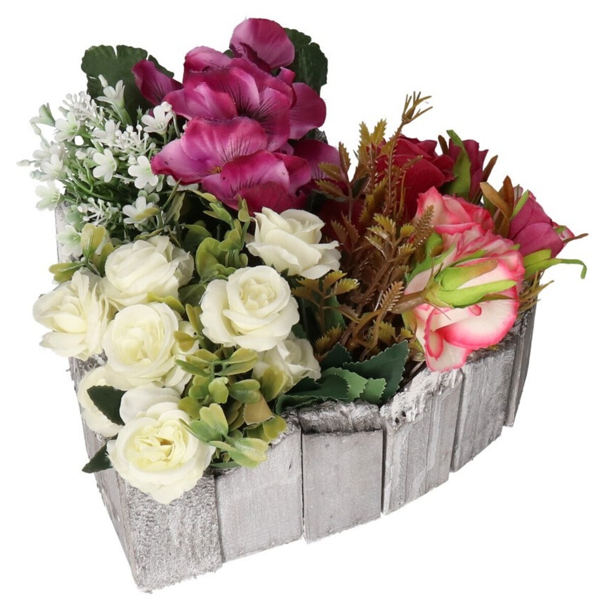 Doniczka Osłonka Drewniana Serce Szara Doniczki