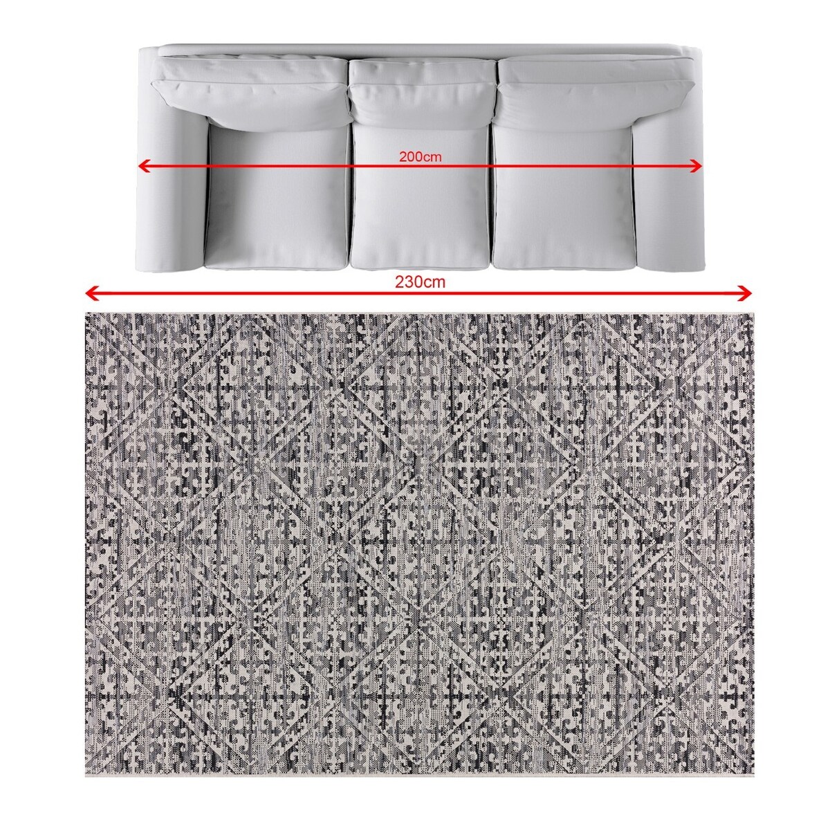 Dywan Breeze beige/charcoal grey 160x230cm, 160 x 230 cm