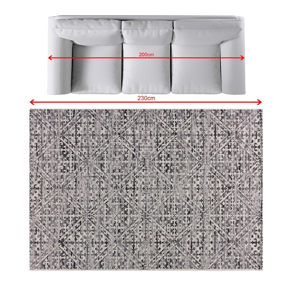 Dywan Breeze beige/charcoal grey 160x230cm, 160 x 230 cm