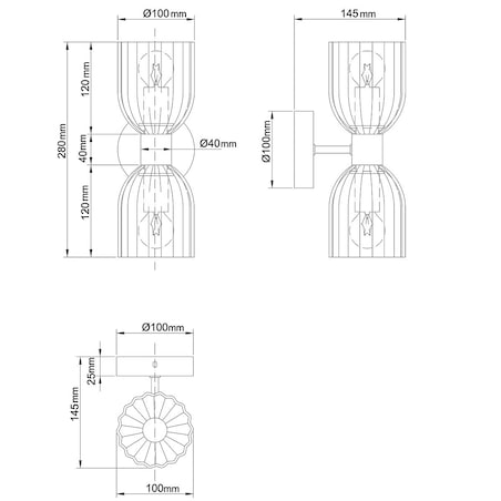 Kinkiet Light Prestige Piega złoty 2 x E14 1 szt.