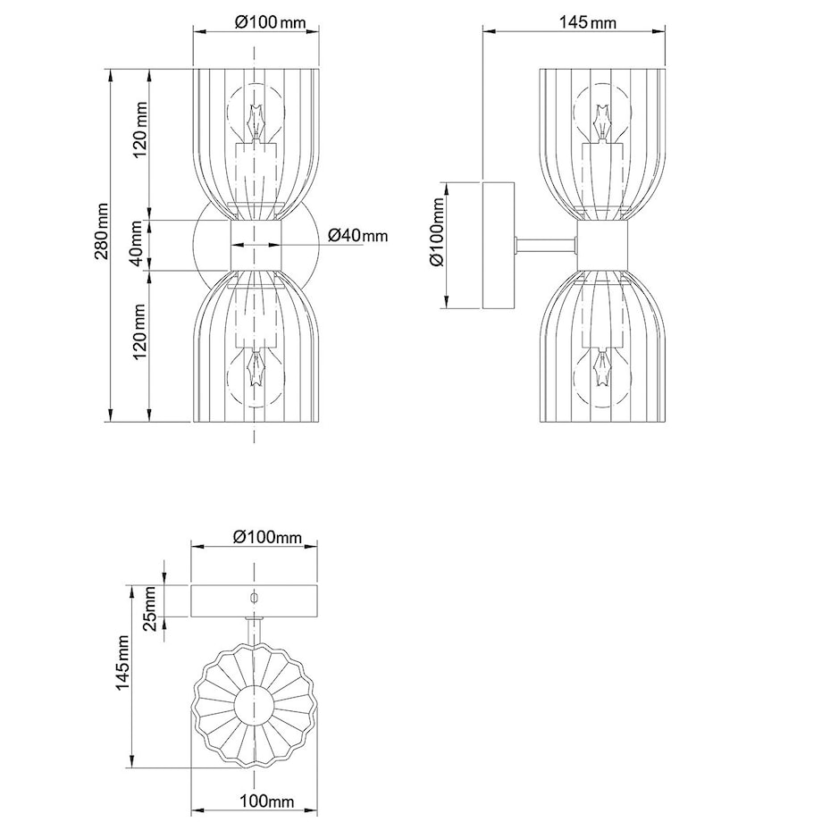Kinkiet Light Prestige Piega złoty 2 x E14 1 szt.