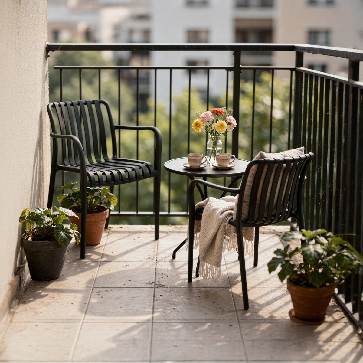 Krzesło ogrodowe RAIAS plastikowe na TARAS balkon MOCNE do ogród OCHRONA UV