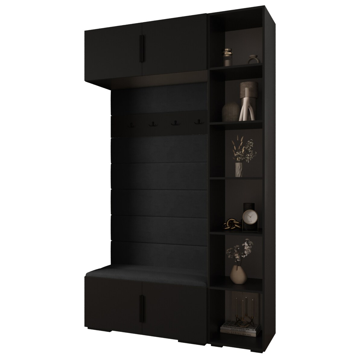 Garderoba do przedpokoju INOVA 1 Z20 czarny+czarny+manila18