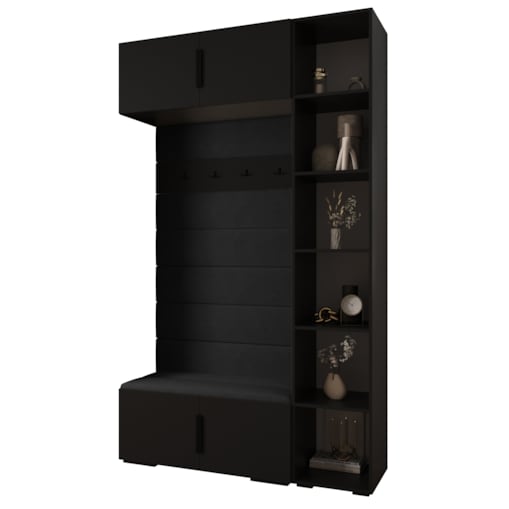 Garderoba do przedpokoju INOVA 1 Z20 czarny+czarny+manila18