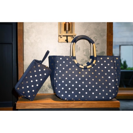 Kosmetyczka TRAVELCOSMETIC, metallic dots blue