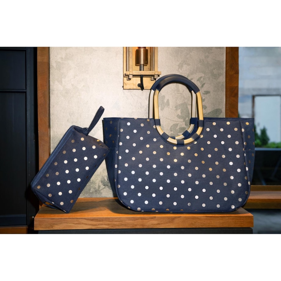 Kosmetyczka TRAVELCOSMETIC, metallic dots blue