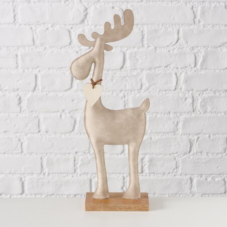 Figurka - ręcznie wykonany łoś 34x17x5 cm PODER-2 beżowy