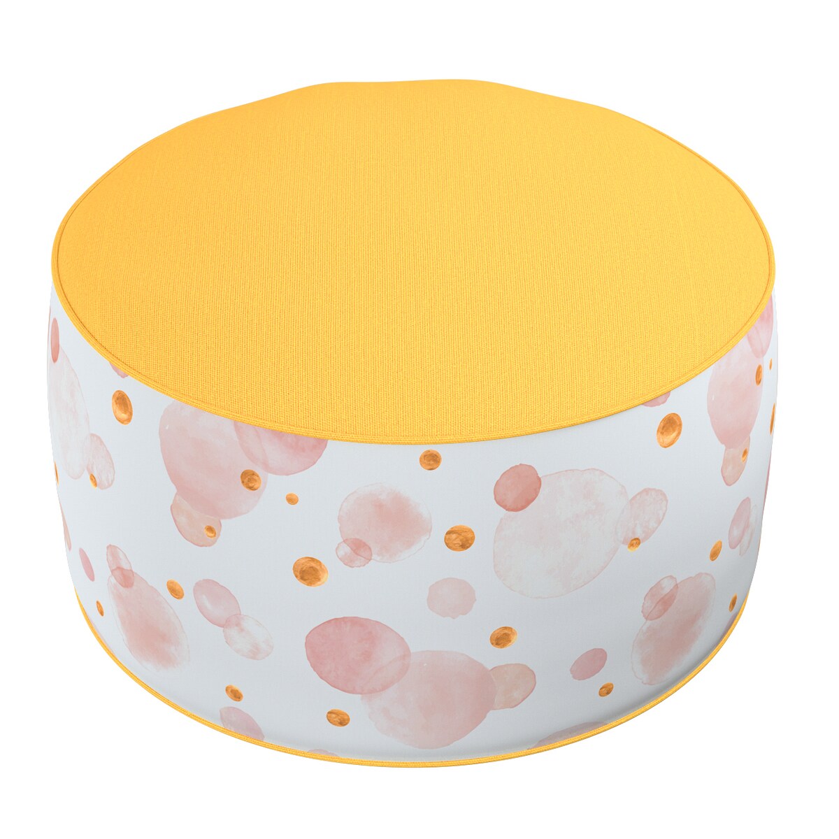 Puf dwukolorowy Coli, ecru-różowy, 50x25 cm, Magic Collection