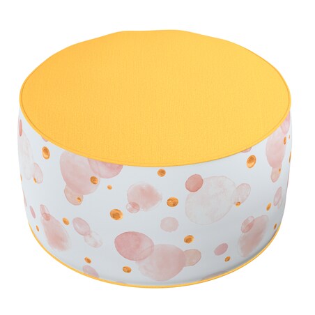 Puf dwukolorowy Coli, ecru-różowy, 50x25 cm, Magic Collection