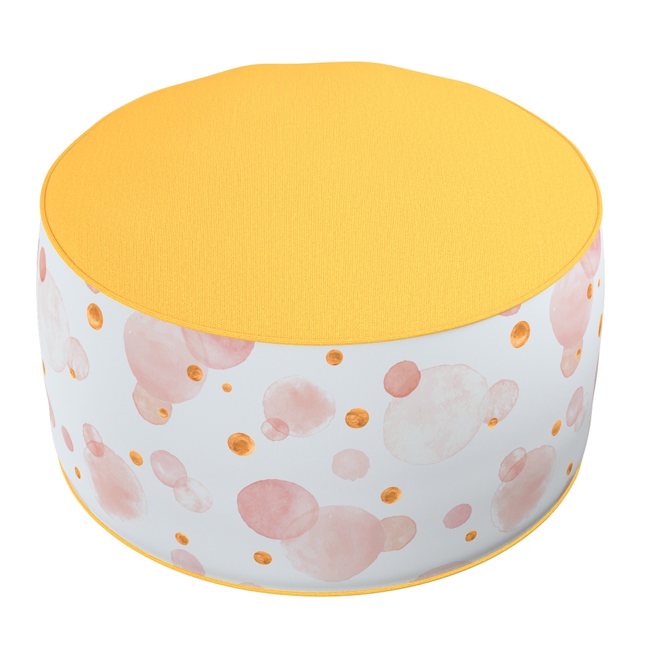 Puf dwukolorowy Coli, ecru-różowy, 50x25 cm, Magic Collection