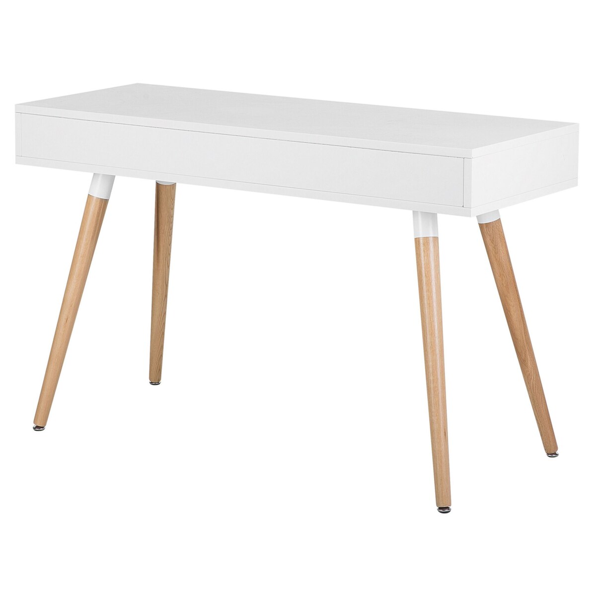 Biurko z szufladami i półką 120 x 45 cm biało-szare FRISCO