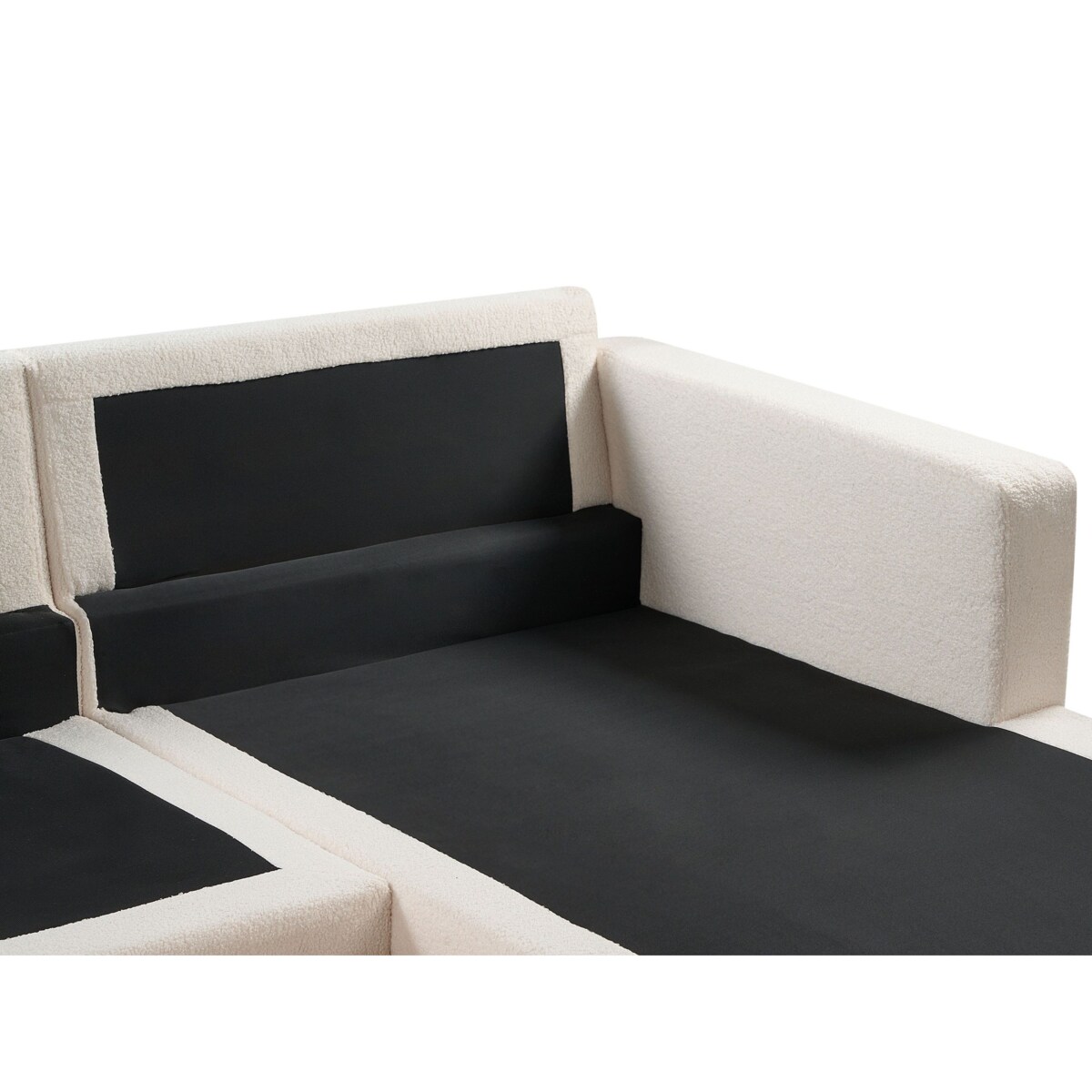 Narożnik dla 4 osób SIGGARD Boucle Biały Lewostronny