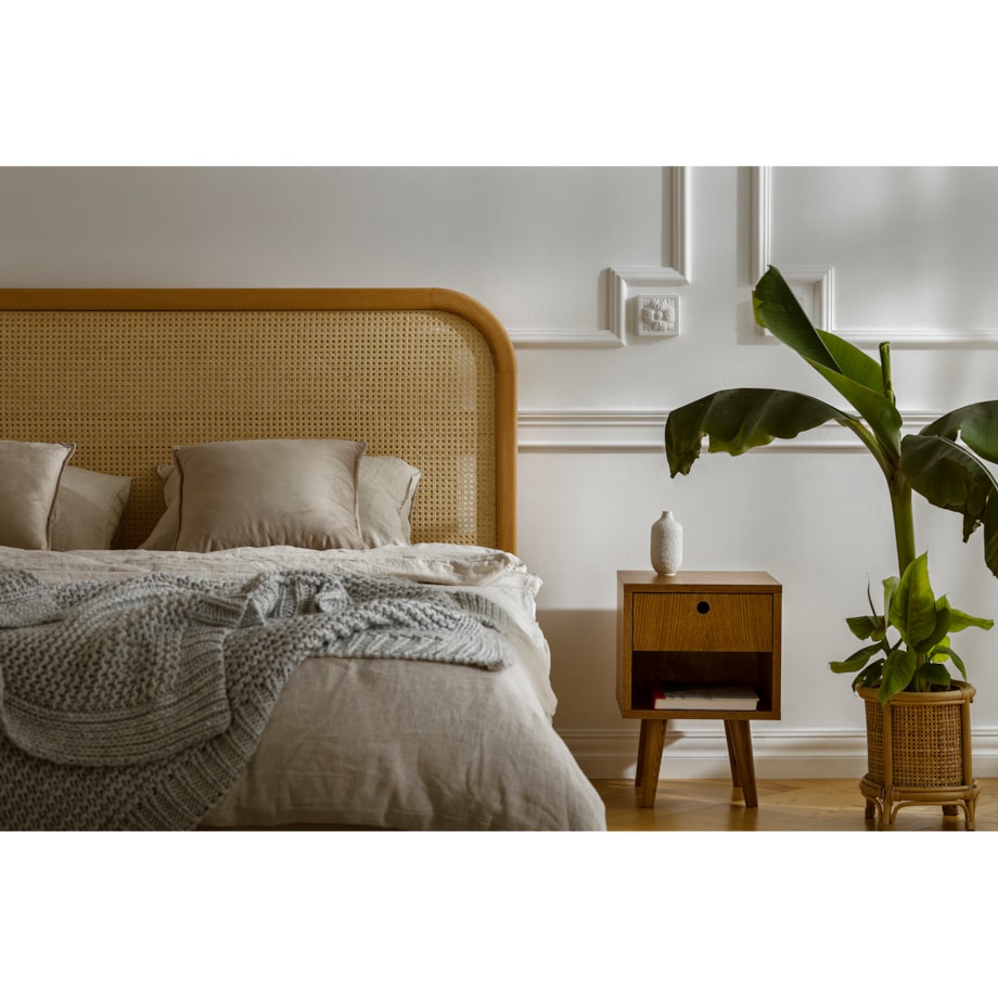 Łóżko Japandi (160X200) w tkaninie Tierra 02