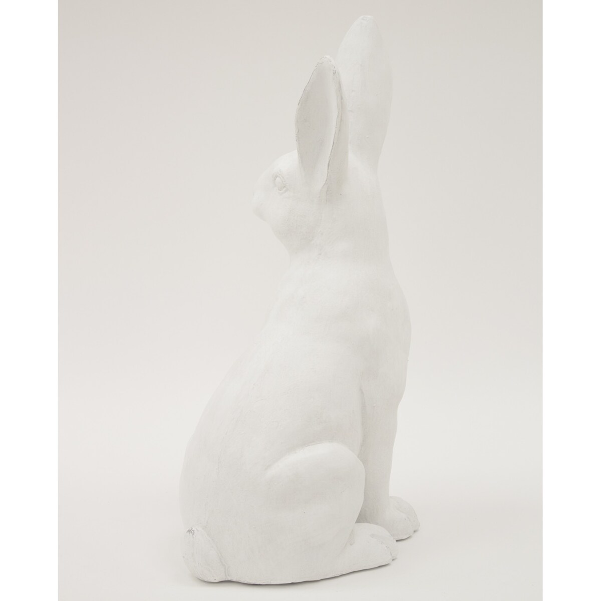 Dekoracja - siedzący biały królik 49x25x19 cm ALBUS duży