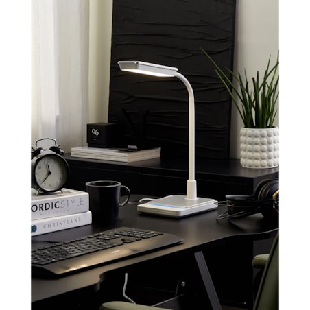 Lampa biurkowa LED CENTAURUS Ze ściemniaczem Metal Biały