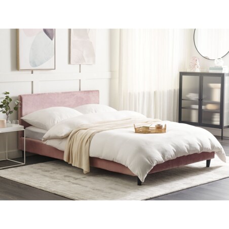 Wymienne obicie do łóżka 140 x 200 cm różowe FITOU