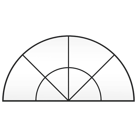 vidaXL Lustro ścienne, czarne, 100x50 cm, zakończone łukiem, żelazo