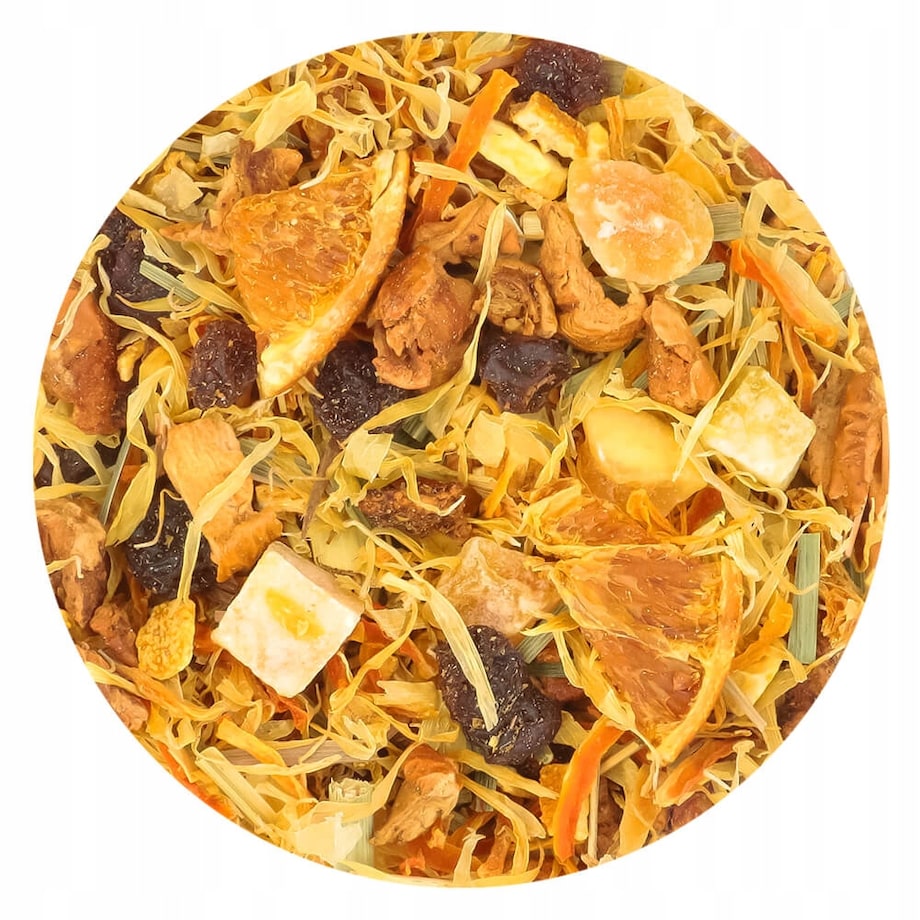 Herbata owocowa DOLCE VITA o smaku grejpfruta z pomarańczą PREMIUM Cup&You - herbata liściasta sypana mieszanka napar susz - gotowa na prezent upominek