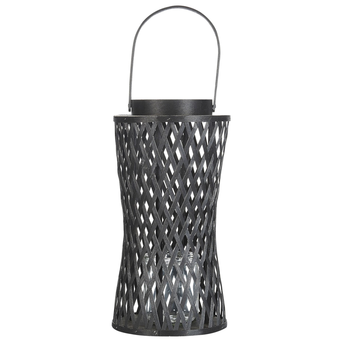 Lampion bambusowy 38 cm czarny MACTAN