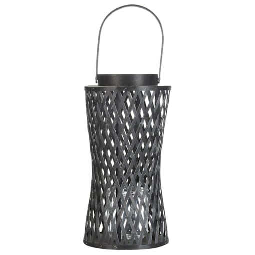 Lampion bambusowy 38 cm czarny MACTAN