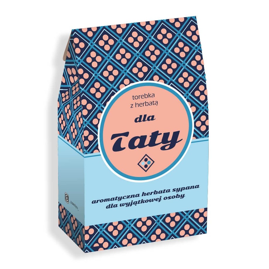 Personalizowany Box dla Taty - kawa smakowa, herbata sypana, kubek, zaparzacz, etykieta z personalizowanym nadrukiem na prezent upominek dla ojca