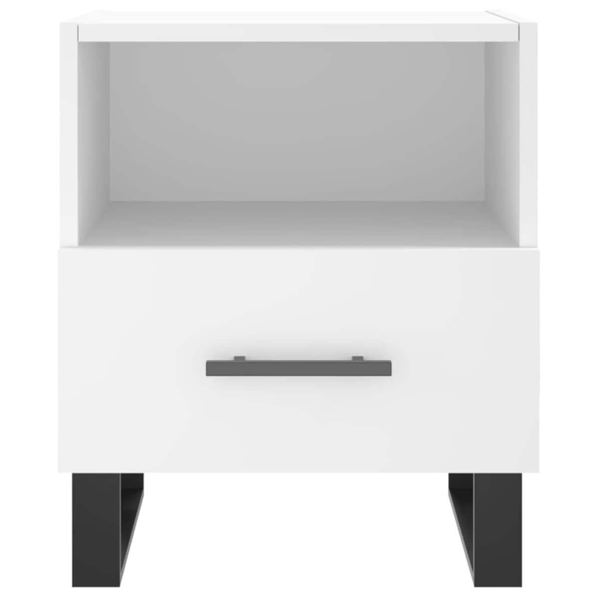 vidaXL Szafka nocna, biała, 40x35x47,5 cm, materiał drewnopochodny