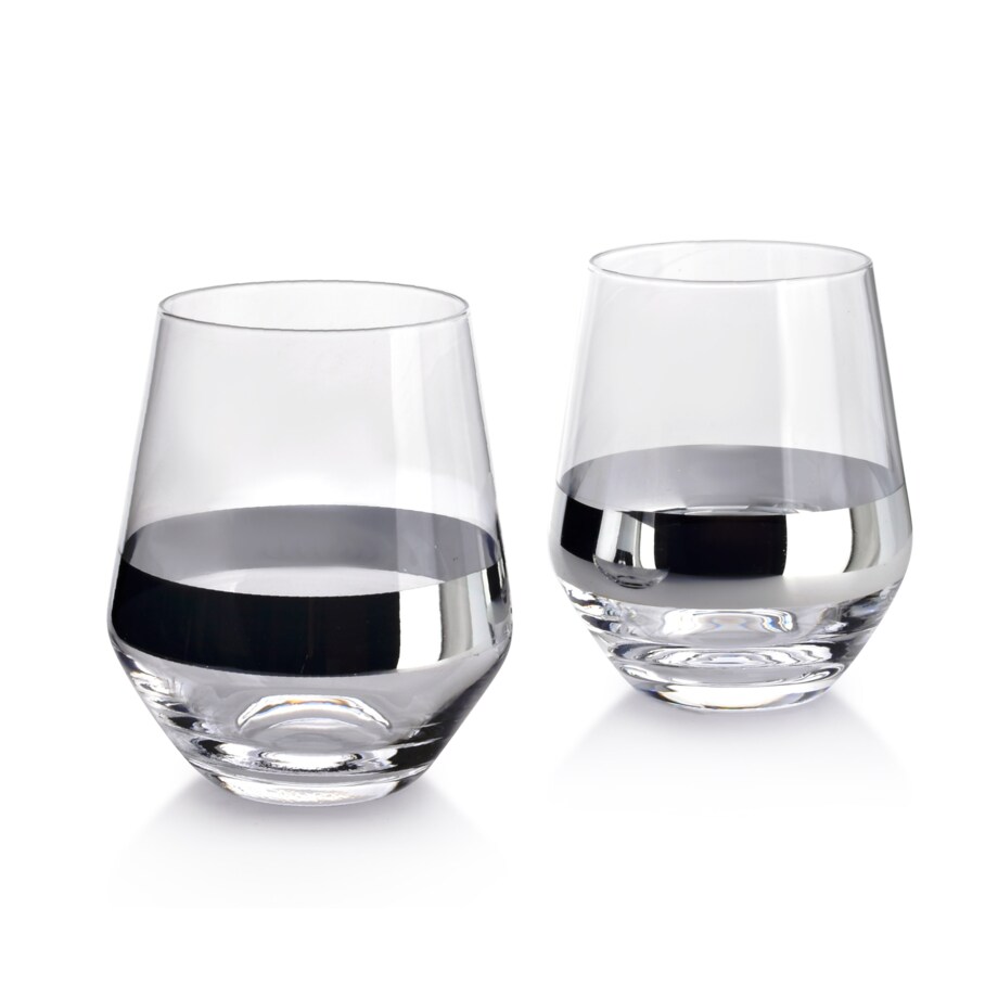 MIRELLA SILVER Komplet 2 SZKLANEK 450ml 7.5x6xh9cm