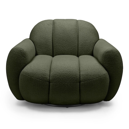 Fotel obrotowy 77x106x85 PALLASS bouclé ciemnozielony
