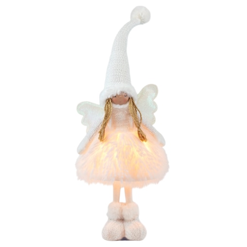 Aniołek Figurka Stojący 50 Cm Świąteczny Boże Narodzenie Biała Czapka