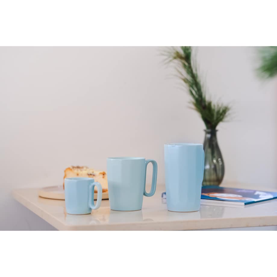 Dwa kubki ceramiczne z uszkiem 250 ml Fuori miętowe 30053