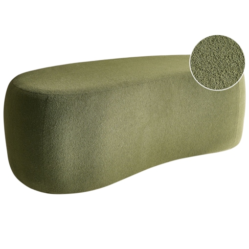 Puf BAYARD Boucle Zielony 115 x 56 x 43 cm