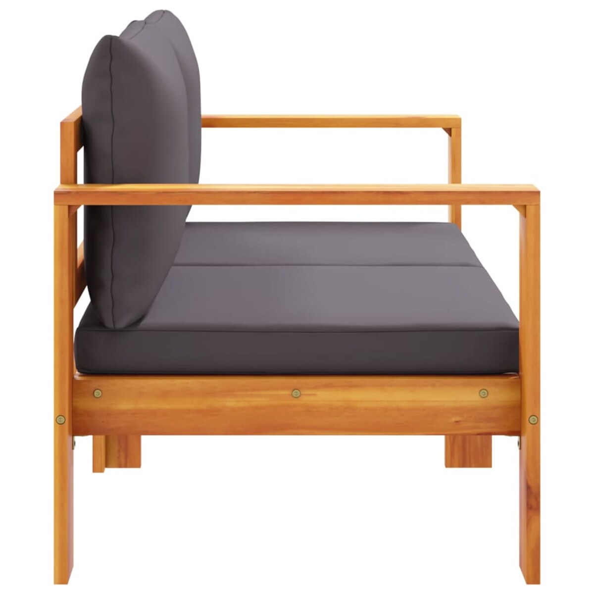 vidaXL Sofa ogrodowa z poduszkami, 2-osobowa, lite drewno akacjowe