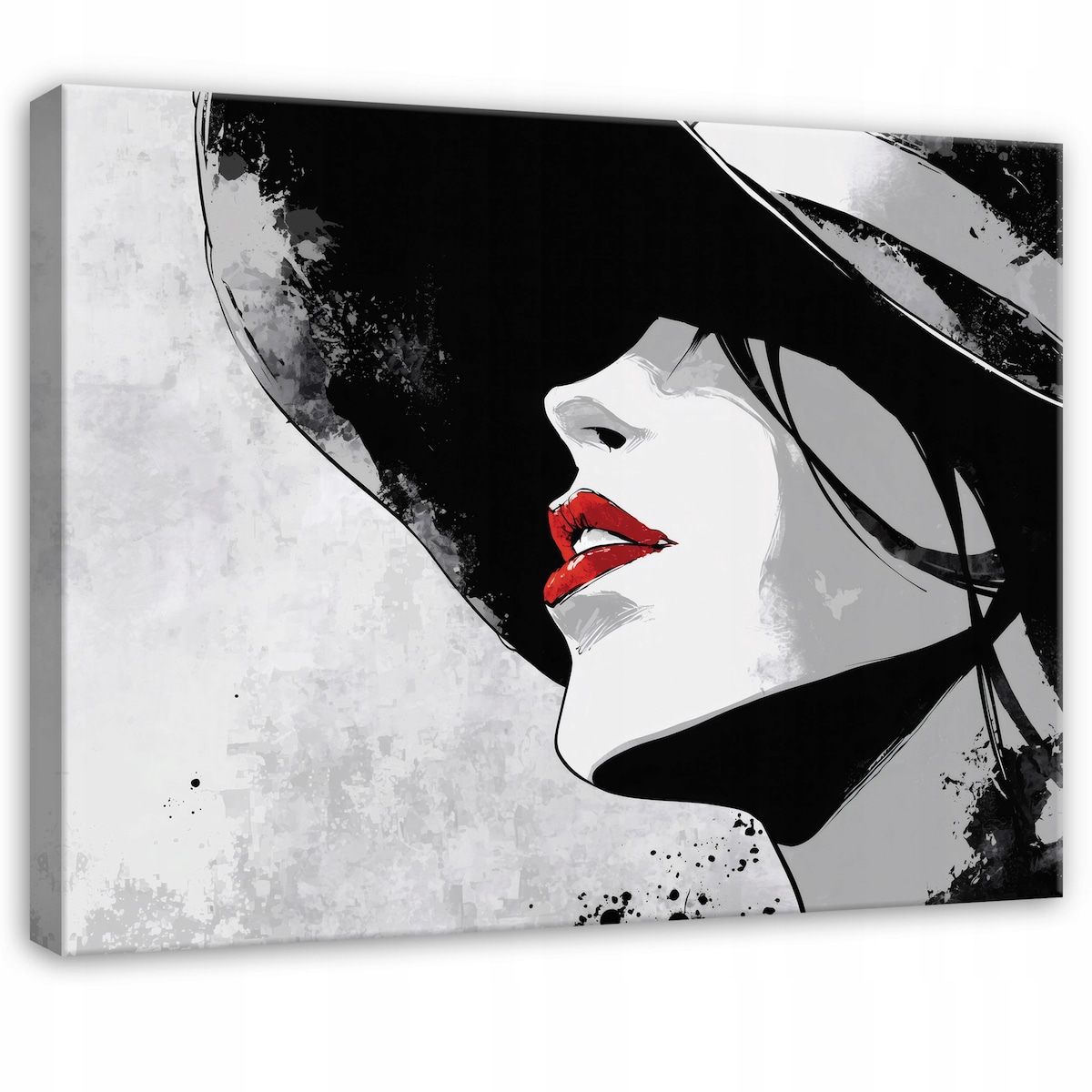 OBRAZ KOBIETA ABSTRAKCJA SZARY DO SYPIALNI SALONU KUCHNI NA PŁÓTNIE 100x70