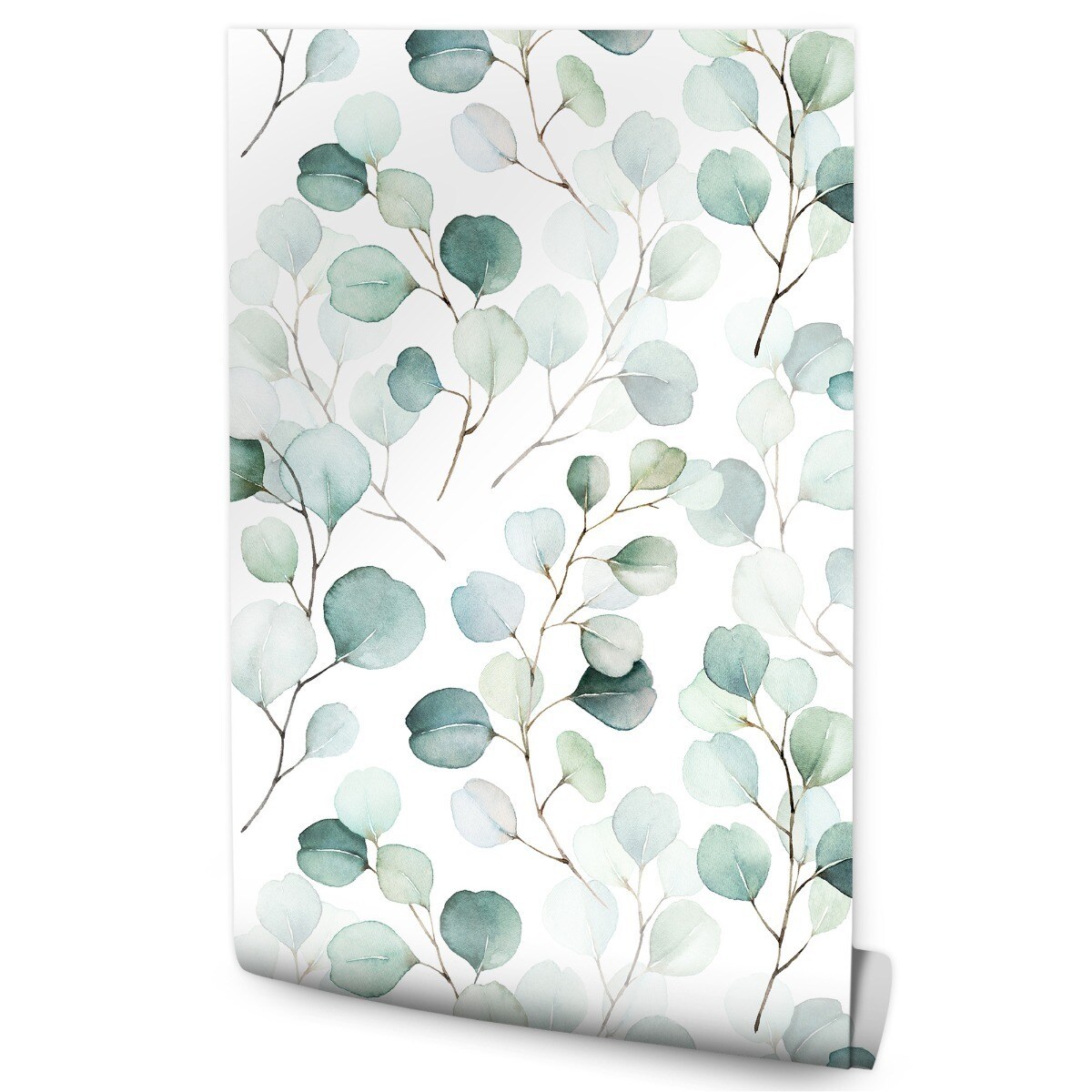 Tapeta Delikatne AKWARELOWE Liście Rośliny