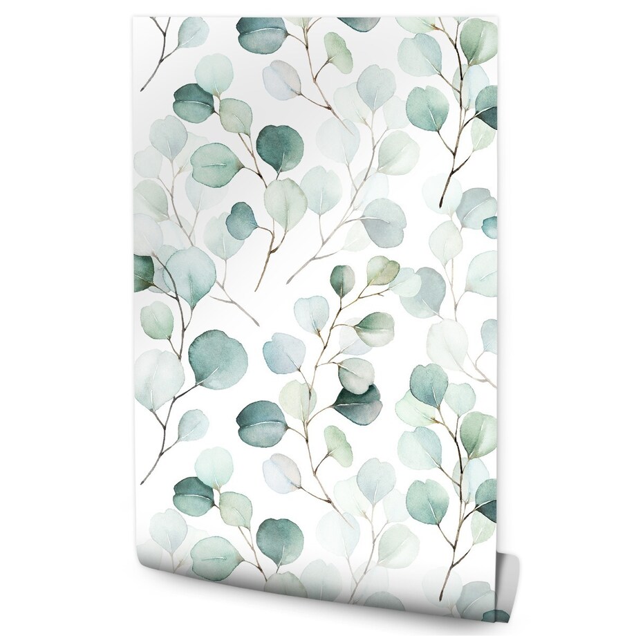 Tapeta Delikatne AKWARELOWE Liście Rośliny