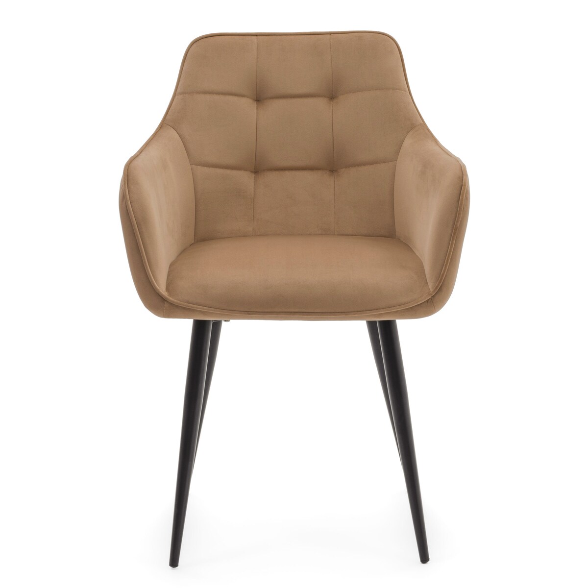 Krzesło tapicerowane welurowe GALLO velvet beżowy