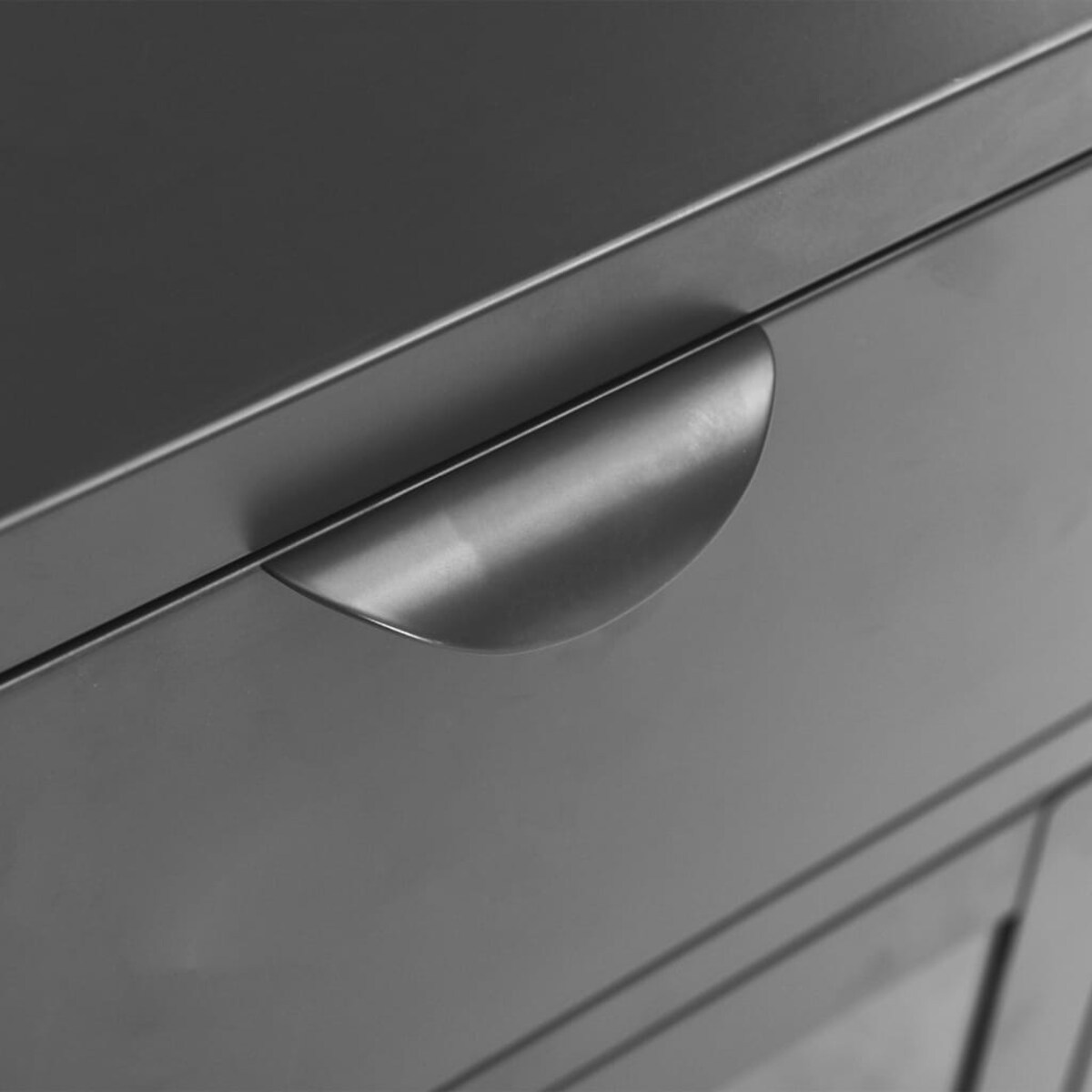 vidaXL Szafka nocna, antracytowa, 40x30x54,5 cm, stal i szkło