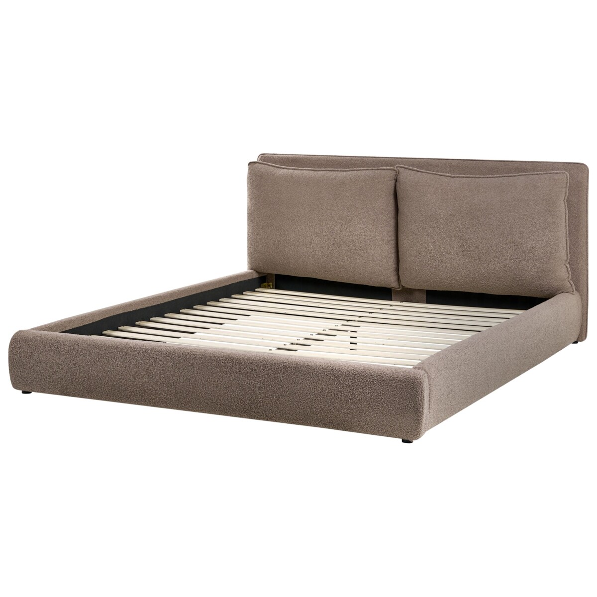 Łóżko Boucle BAJONNA 180 x 200 cm Beżowoszary