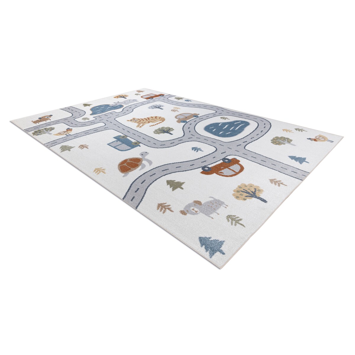 Dywan BONO 8283 Ulica, zwierzęta kremowy / 140x190 cm