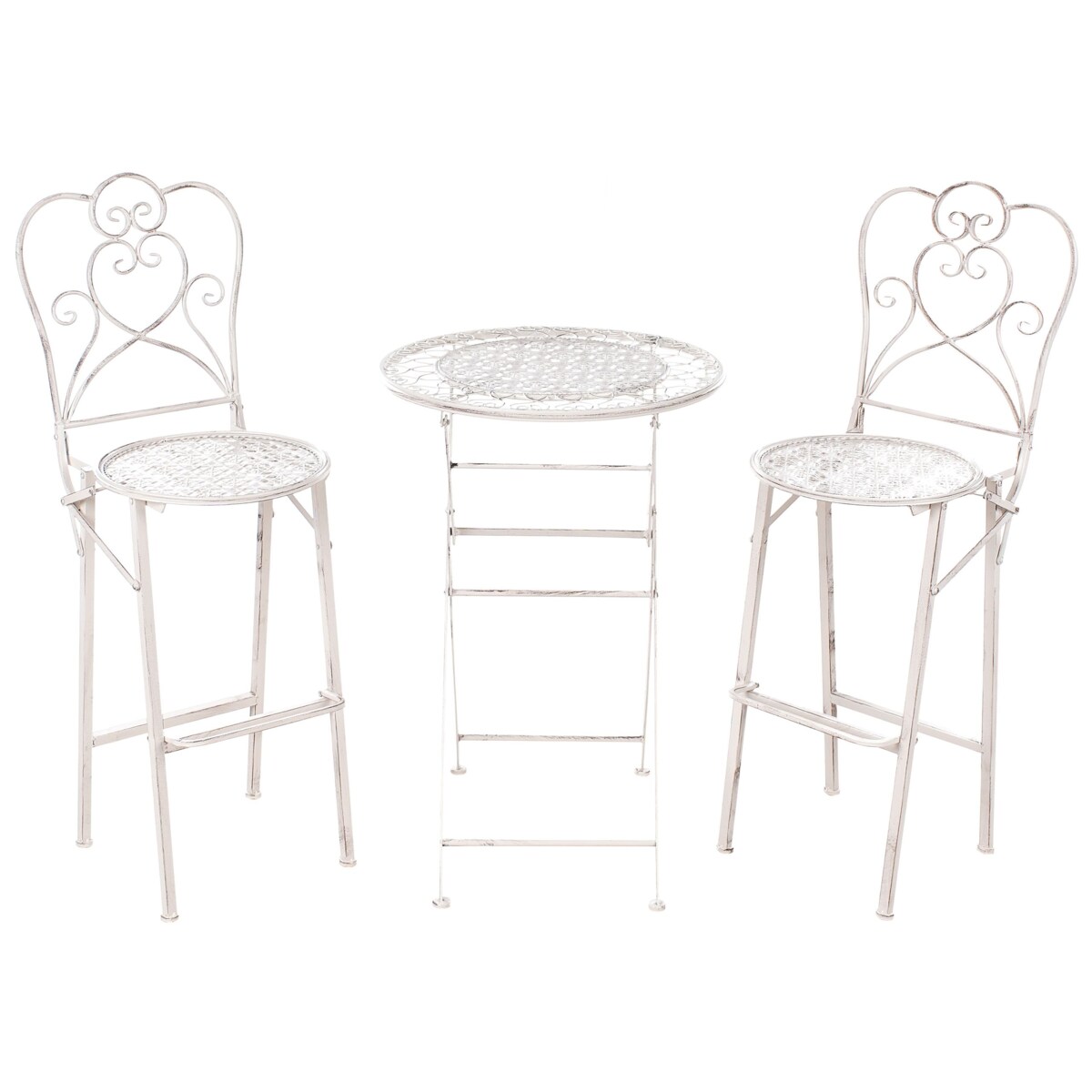 Zestaw ogrodowy barowy Składane TRIESTE Metal Jasnobeżowy