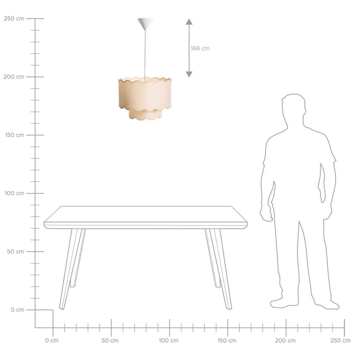 Lampa wisząca MECUMBURA Metal Biały/ beżowy