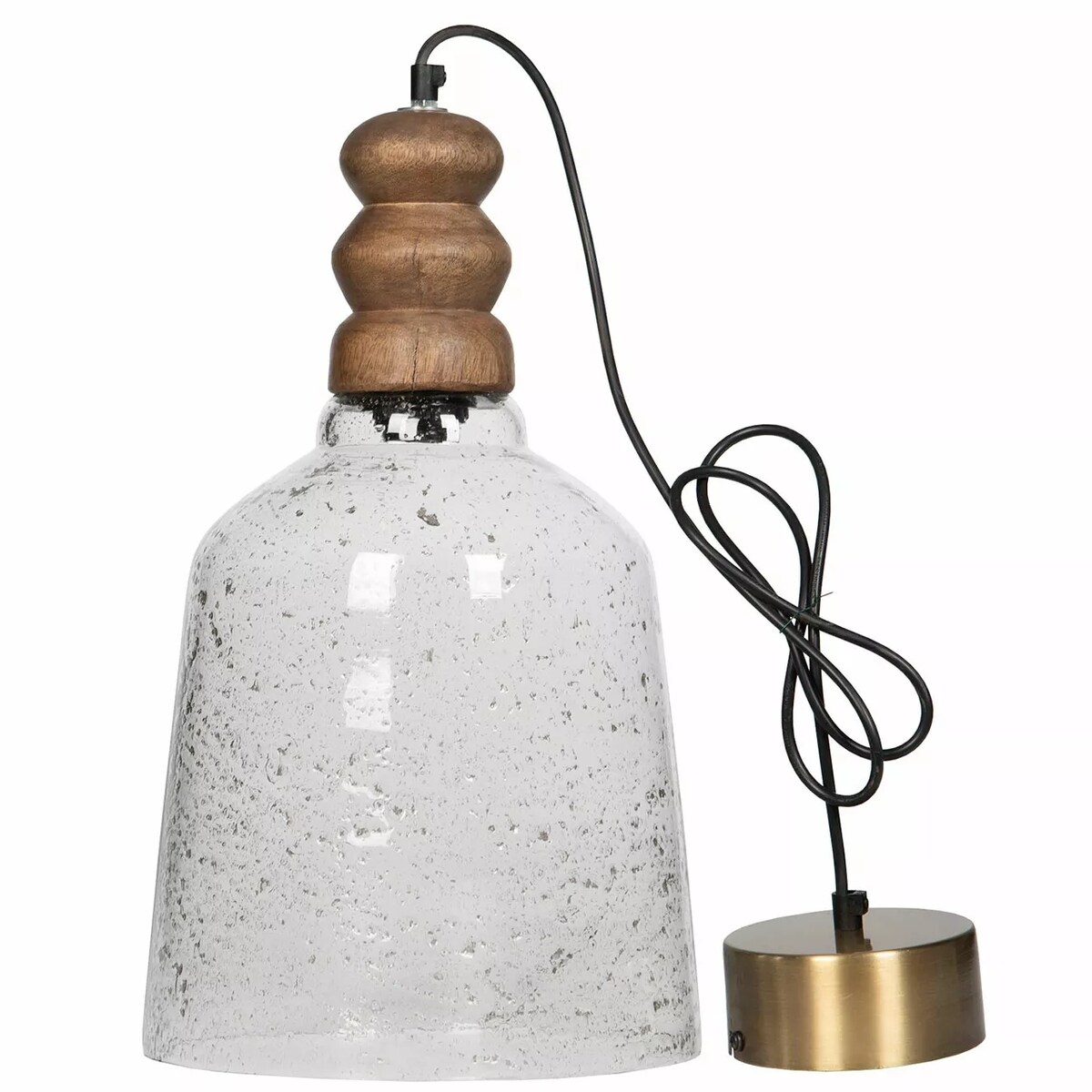 LAMPA SUFITOWA DO SALONU E27 boho wisząca naturalna drewno mango duża