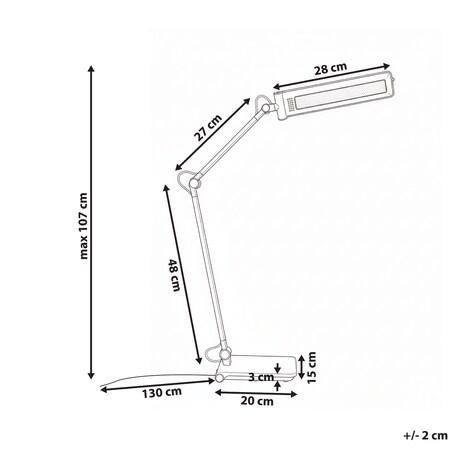 Lampa biurkowa LED AQUILA Ze ściemniaczem Szary